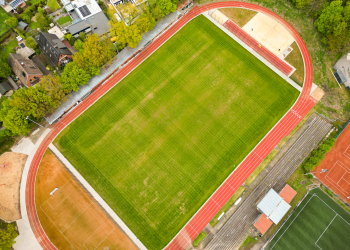 Luftbild des Waldsportplatzes